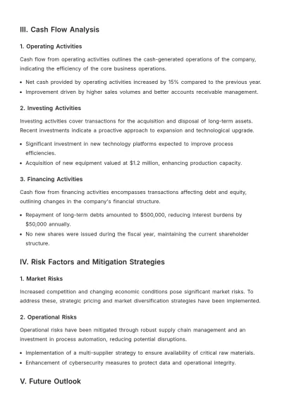 Free Board Financial Report Template to Edit Online