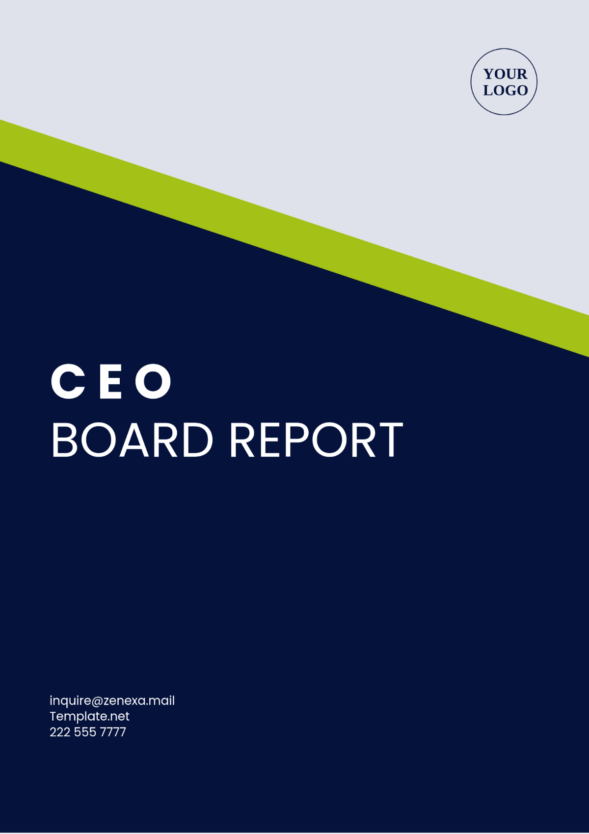 CEO Board Report Template - Edit Online & Download