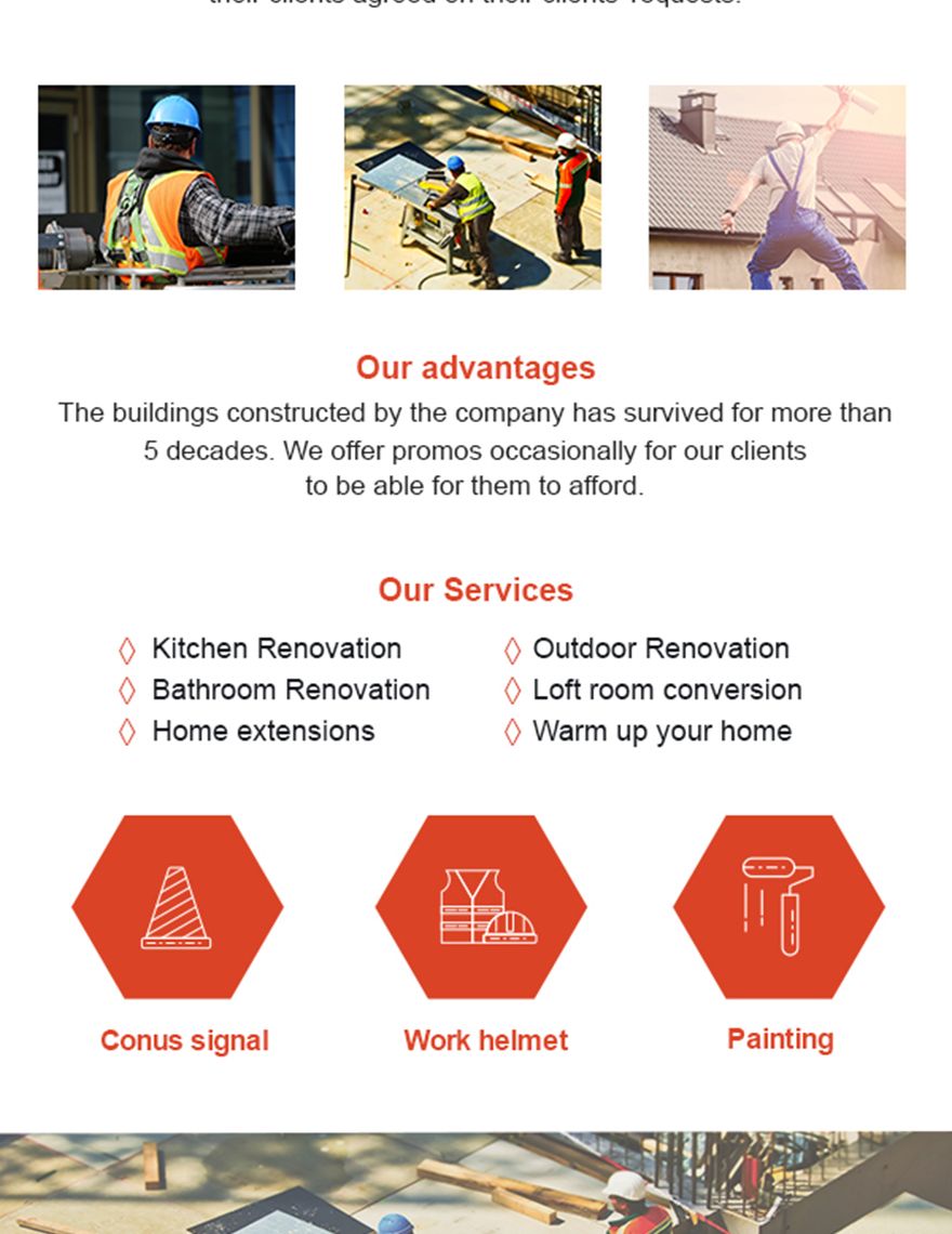 Construction Company Email Newsletter Template