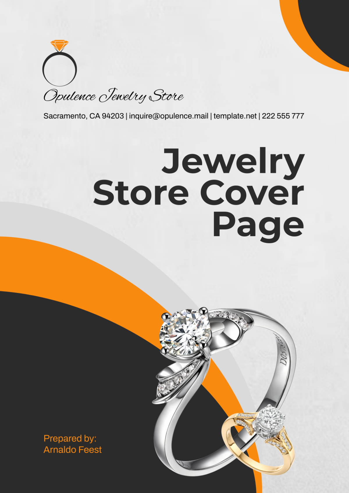 Jewelry Store Cover Page Template - Edit Online & Download