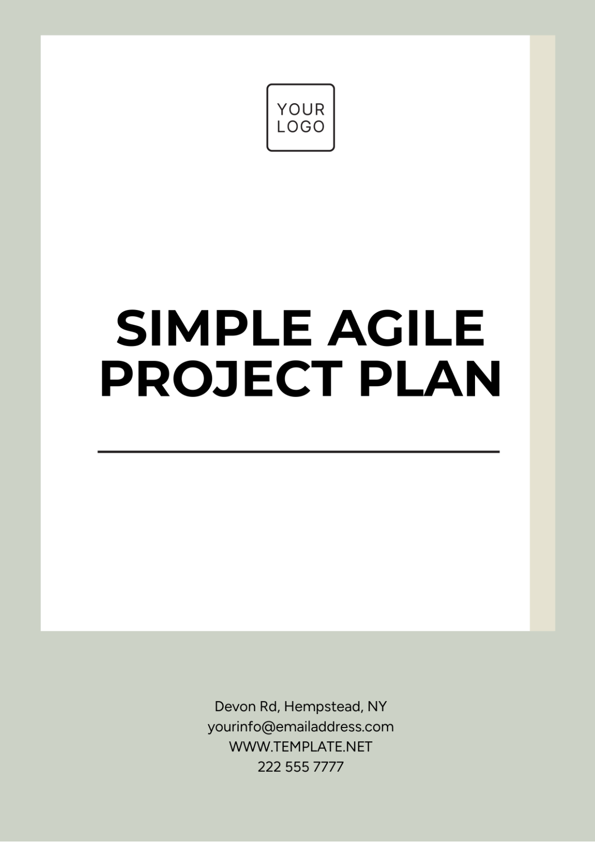 Simple Agile Project Plan Template - Edit Online & Download