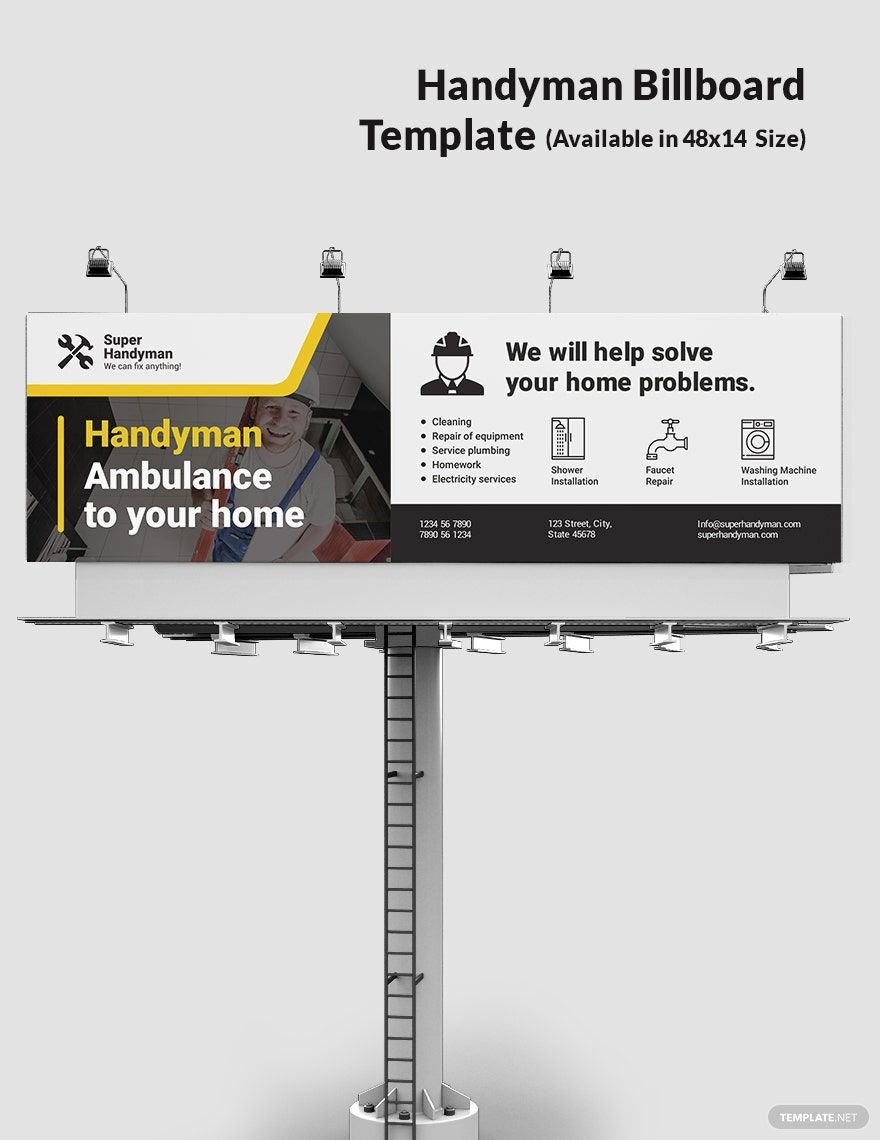 Free Handyman Billboard Template