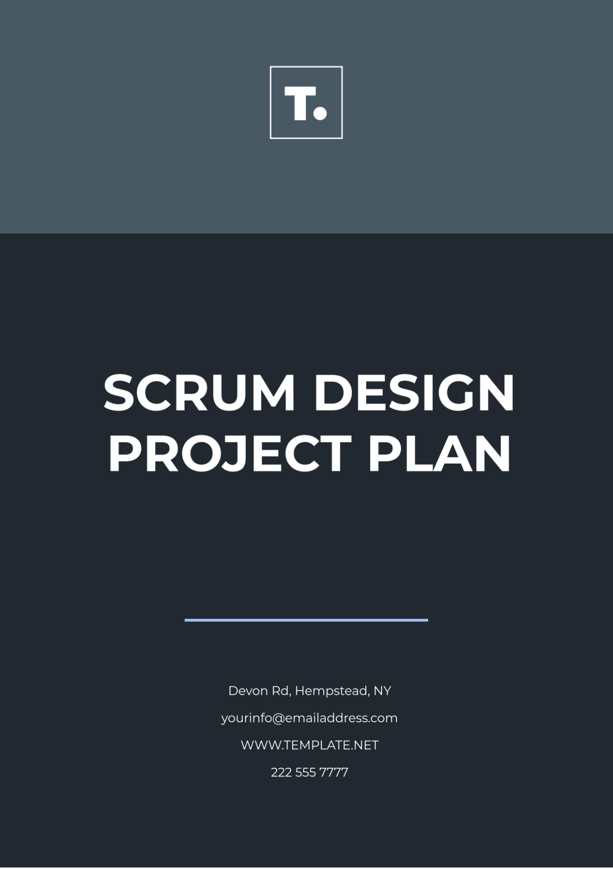 Scrum Design Project Plan Template