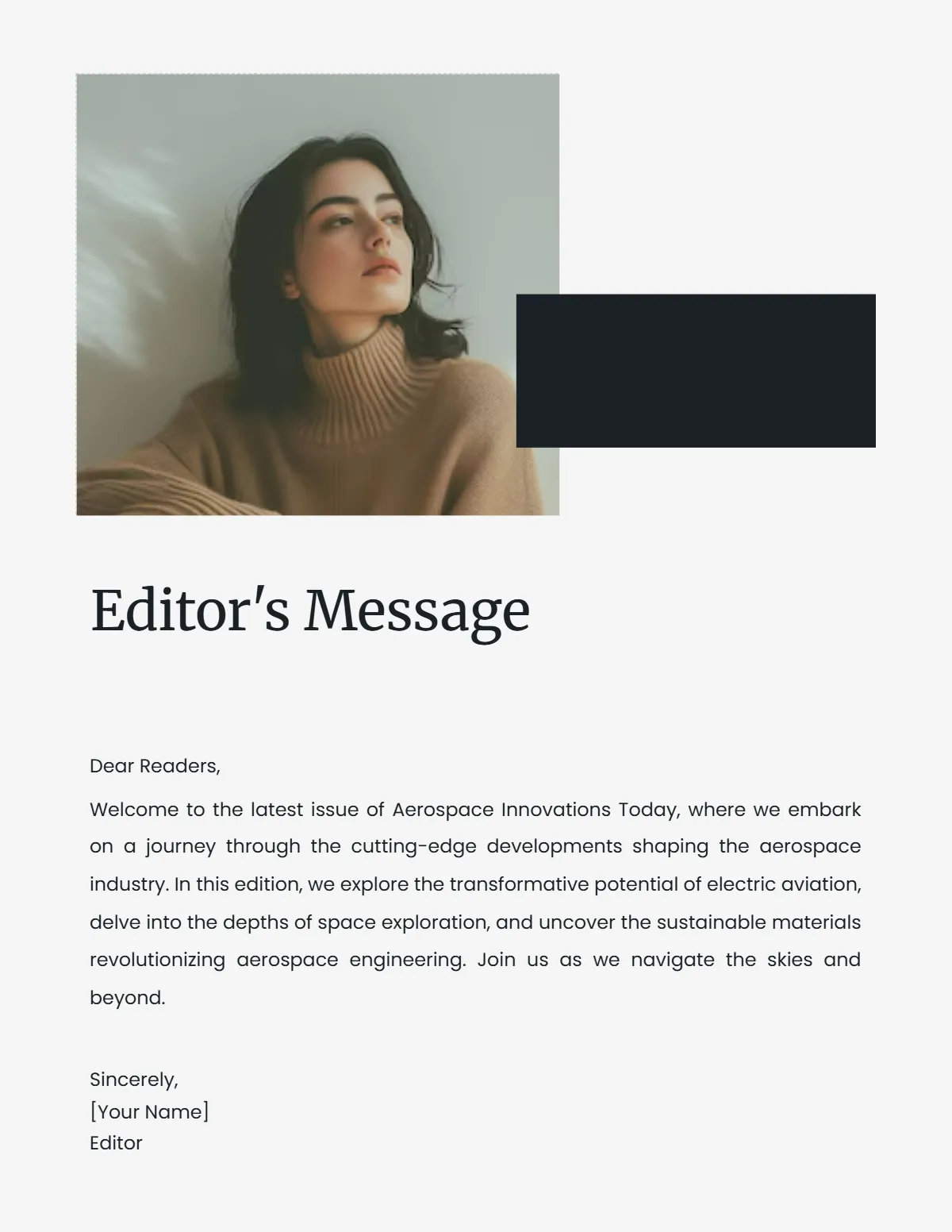 Free Sleek Magazine Template to Edit Online