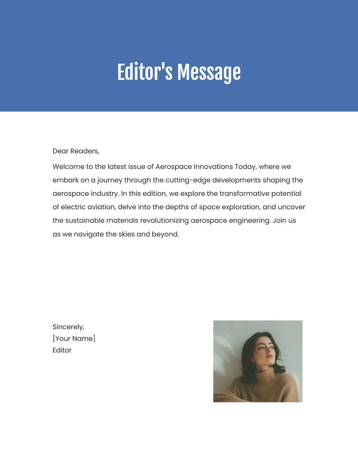 Free Simple Magazine Template to Edit Online