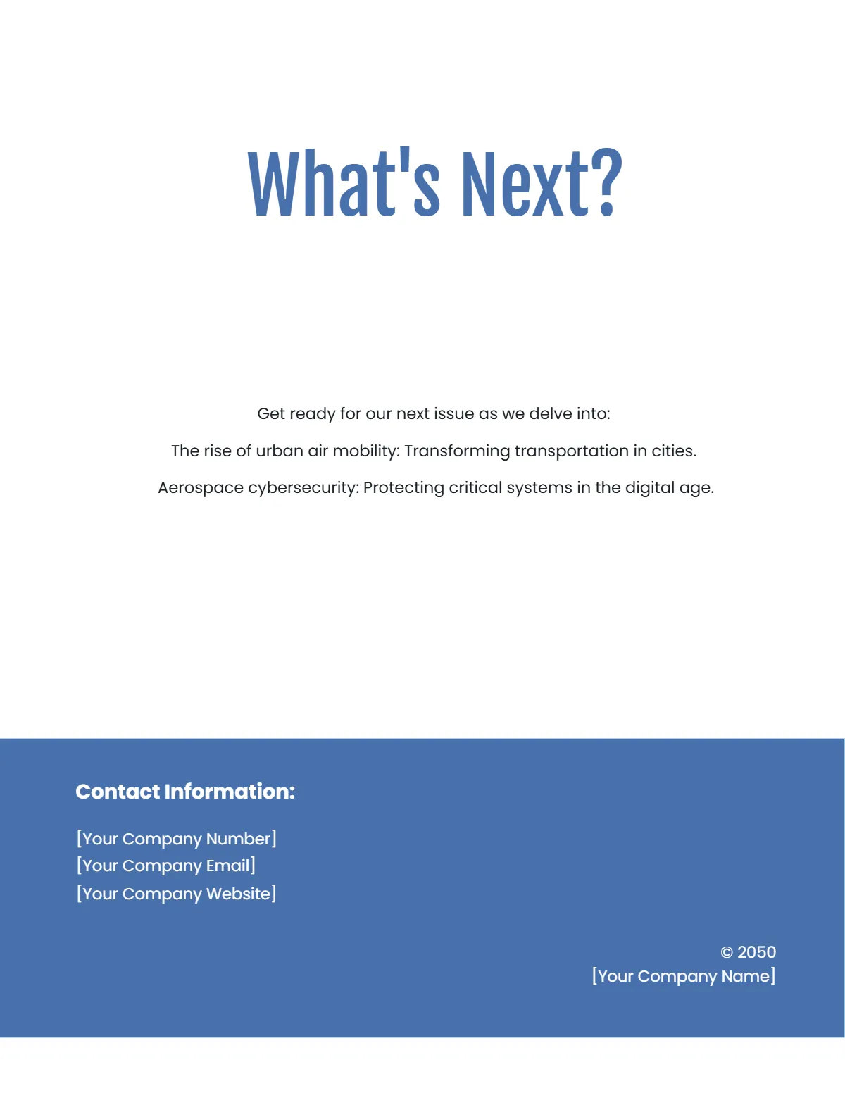 Free Simple Magazine Template to Edit Online