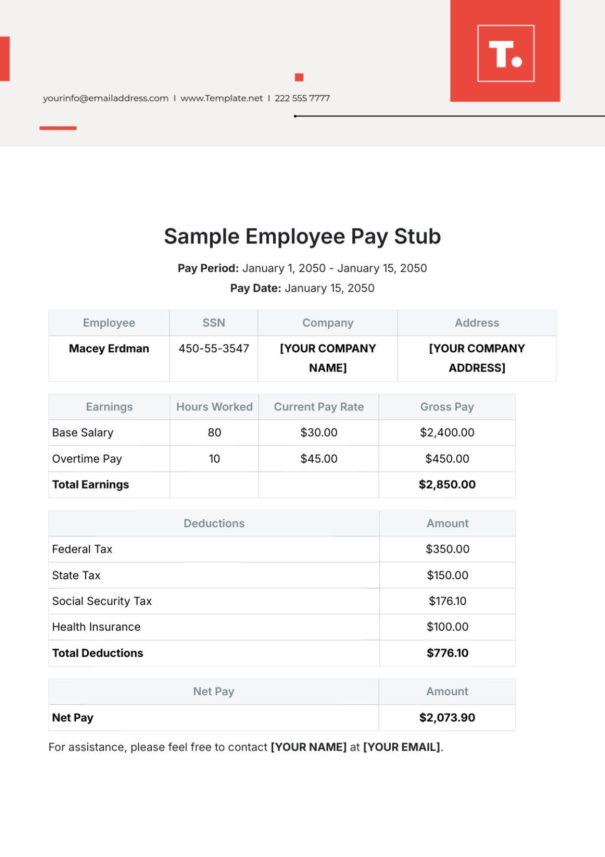 Free Sample Employee Pay Stub Template To Edit Online Free Sample Employee Pay Stub Template To Edit Online
