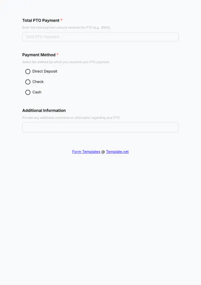 Free PTO Paystub Template - Edit Online & Download Example | Template.net to Edit Online