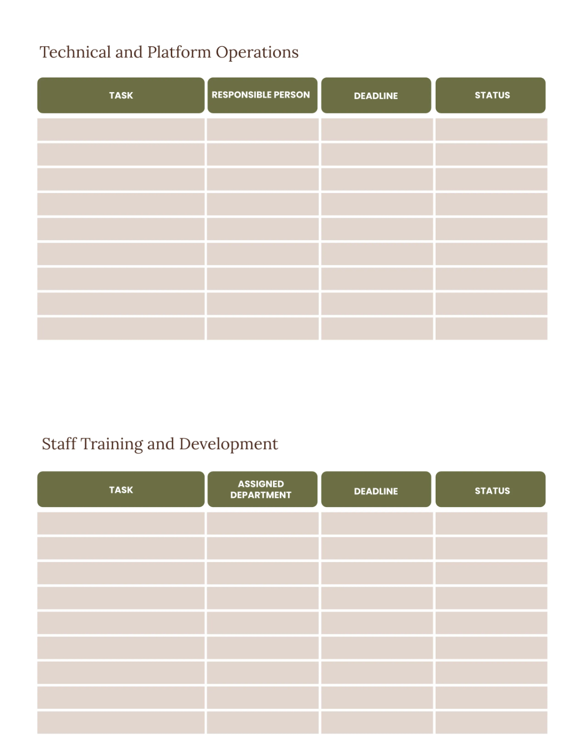 Free Online Learning Activity Planner Template to Edit Online