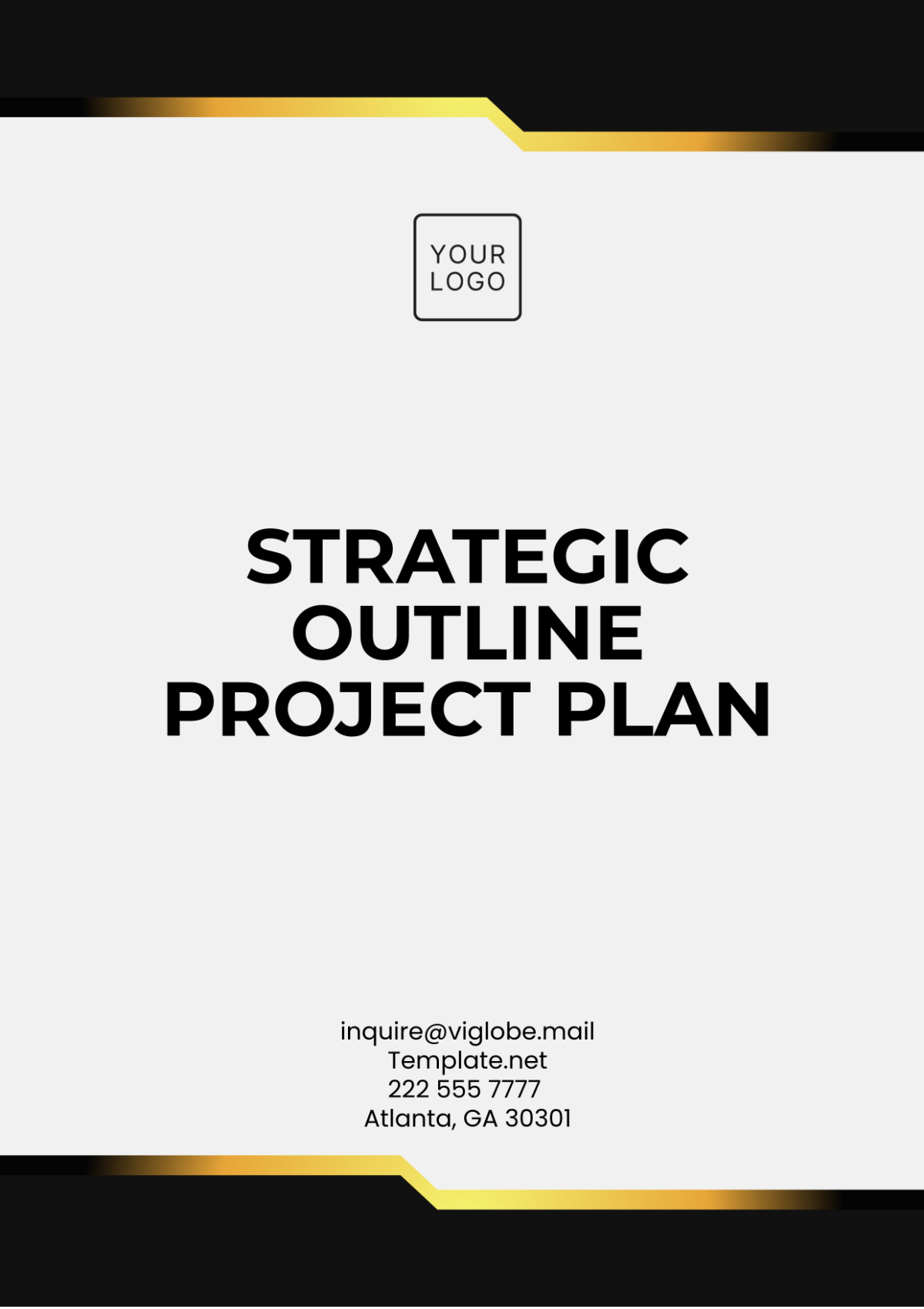 Strategic Outline Project Plan Template