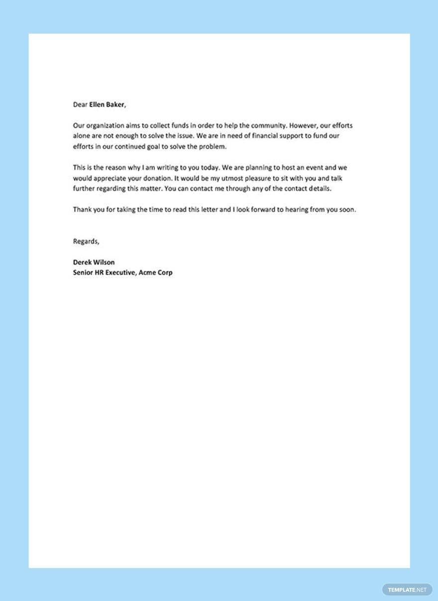 Corporate Sponsorship Letter Template in Word, Google Docs, PDF, Apple Pages
