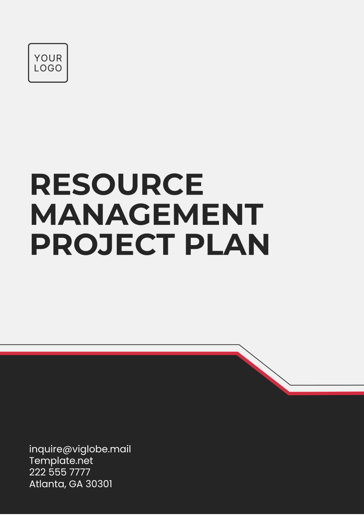 Resource Management Project Plan Template