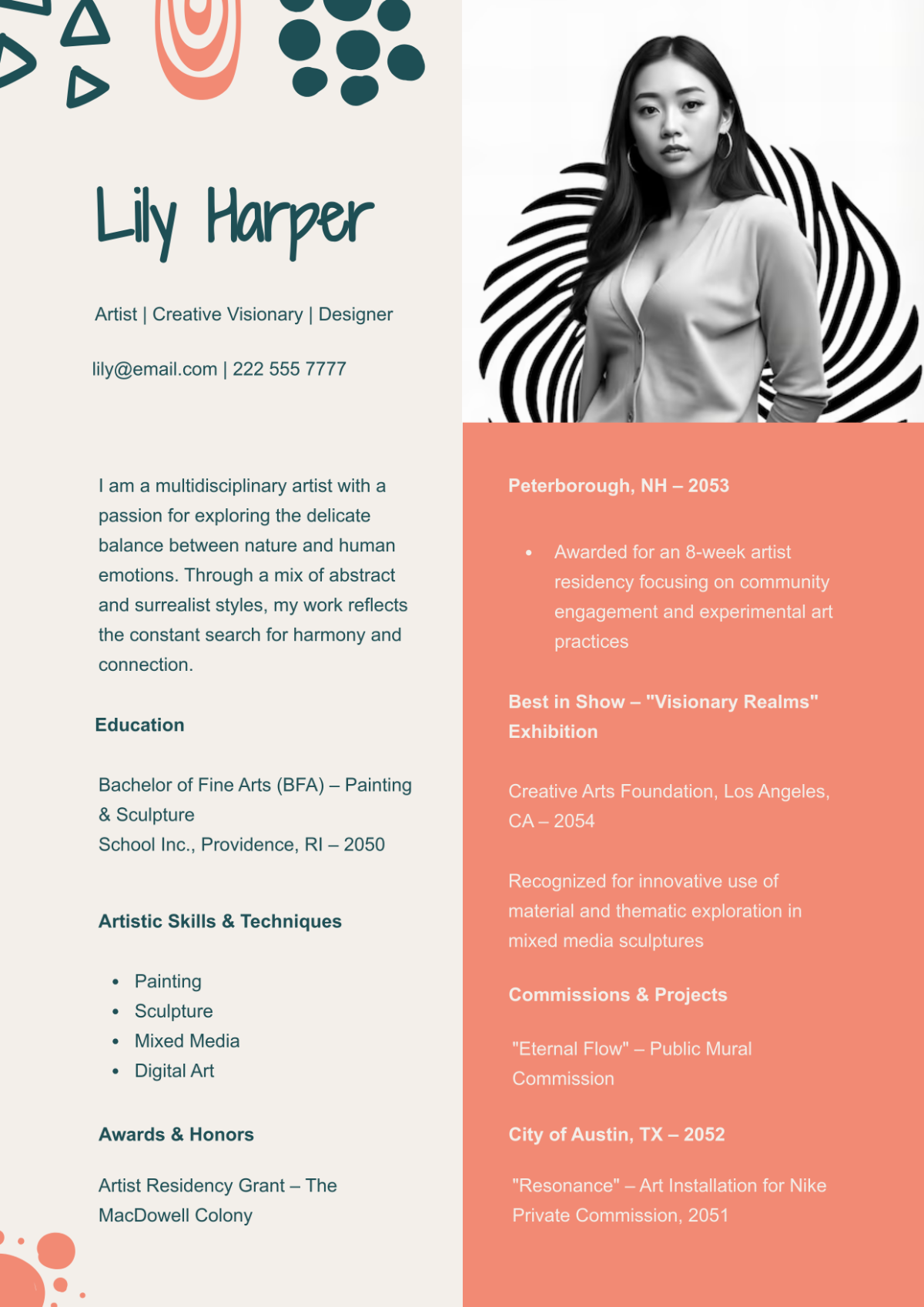 Artistic CV