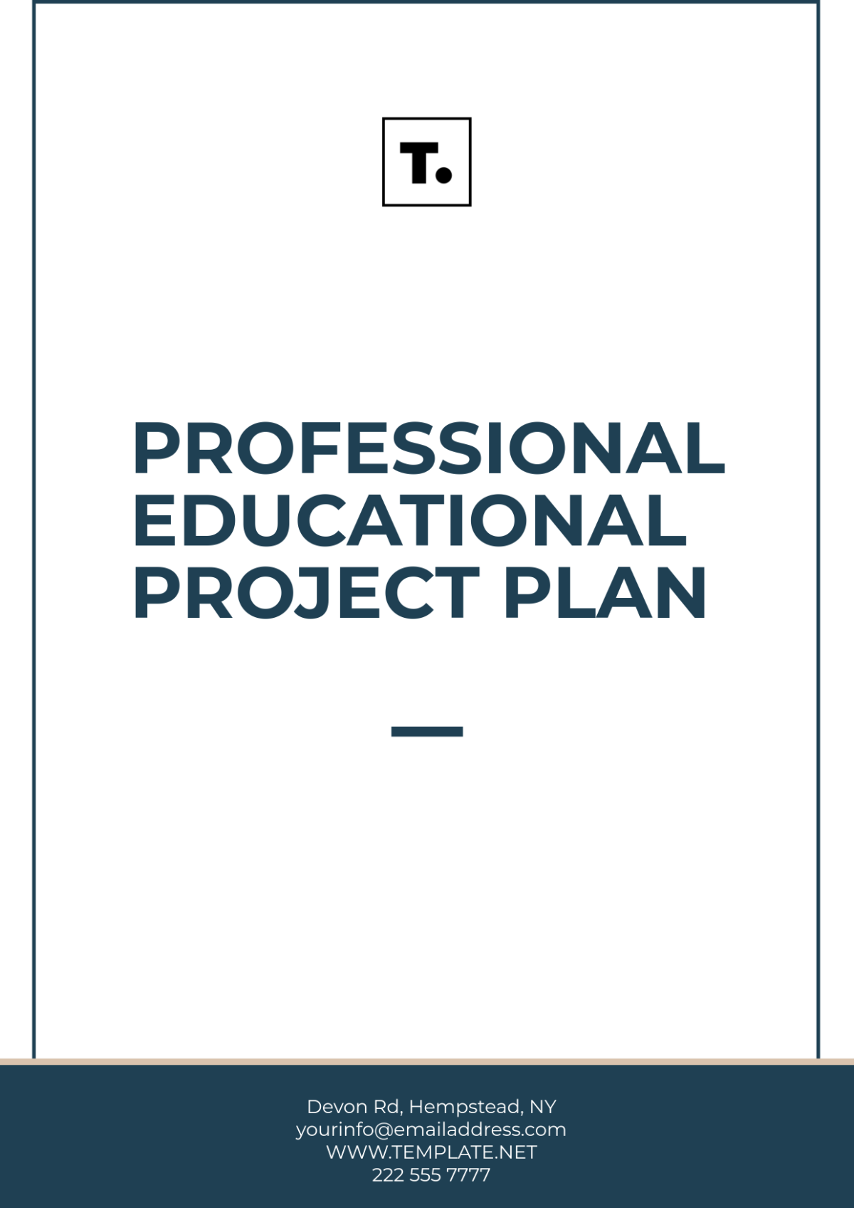 Professional Educational Project Plan Template