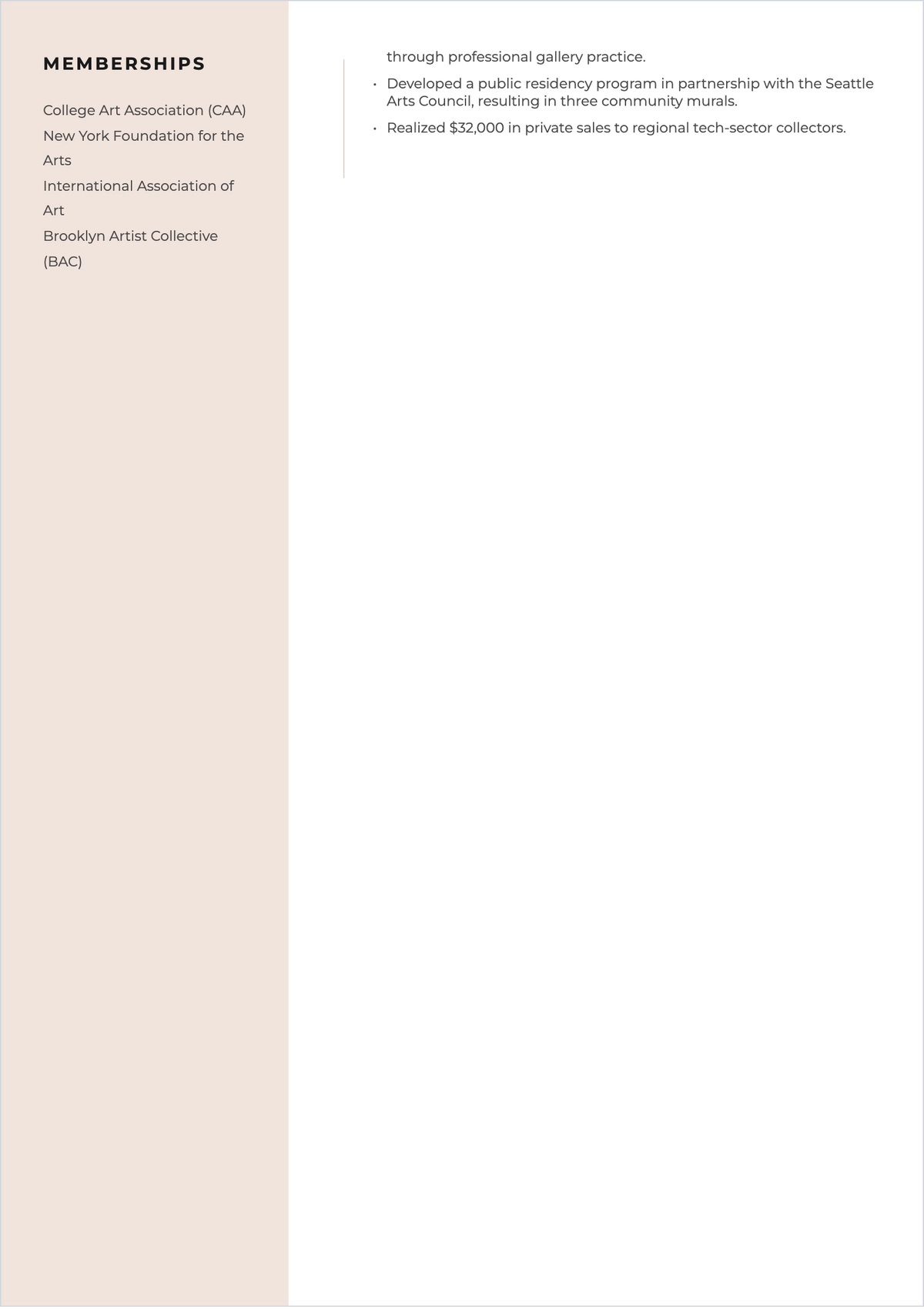 Free Artist Bio ATS Resume Template, AI Resume Builder