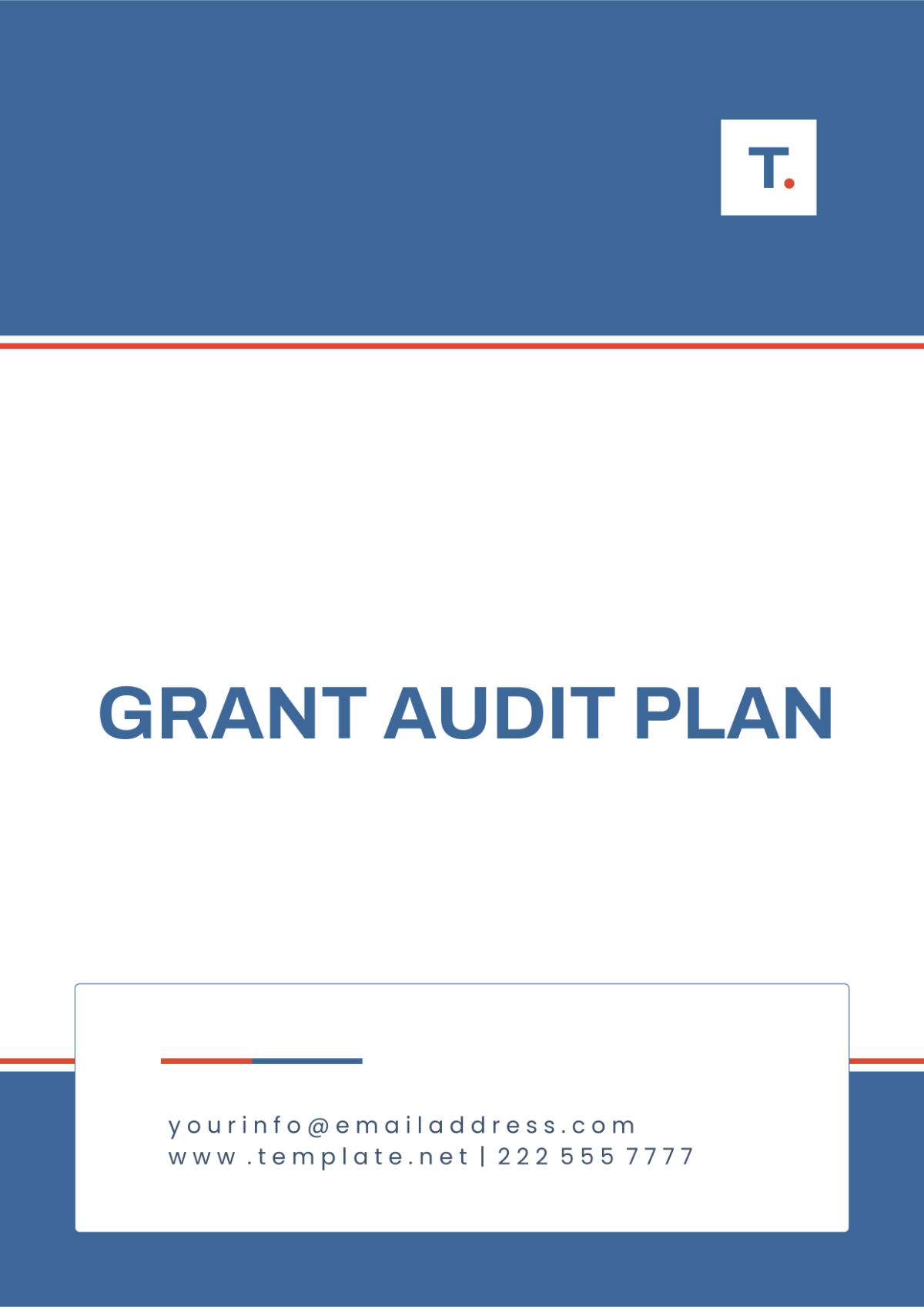 Grant Audit Plan Template