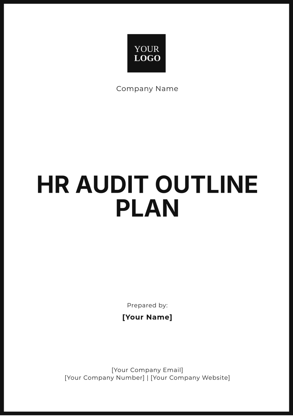 HR Audit Outline Plan Template