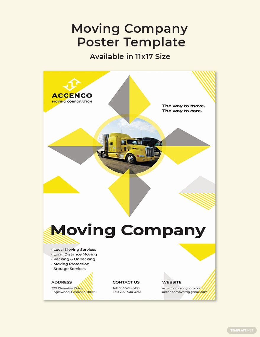 Free Moving Company Poster Template