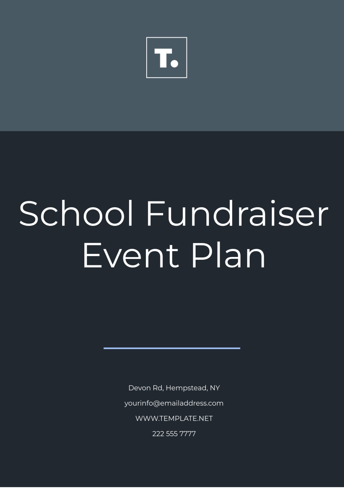 School Fundraiser Event Plan Template - Edit Online & Download