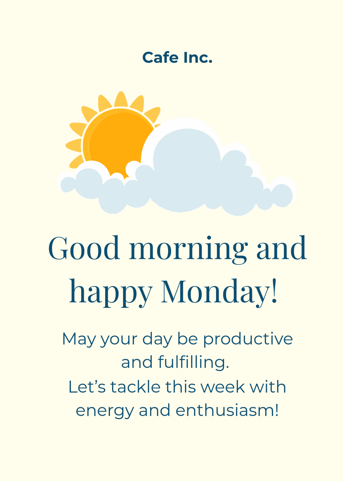 Free Monday Message Template