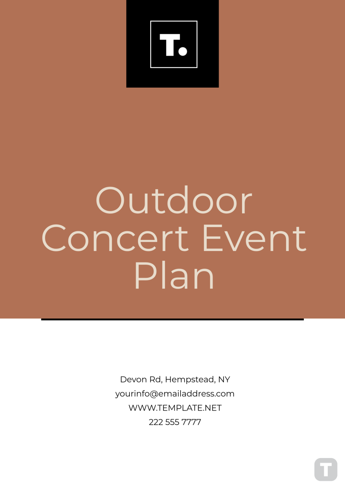 Outdoor Concert Event Plan Template - Edit Online & Download