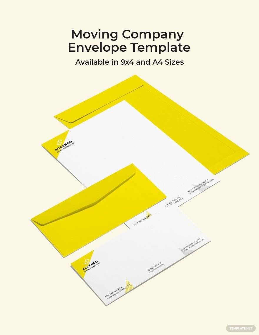 Moving Company Envelope Template