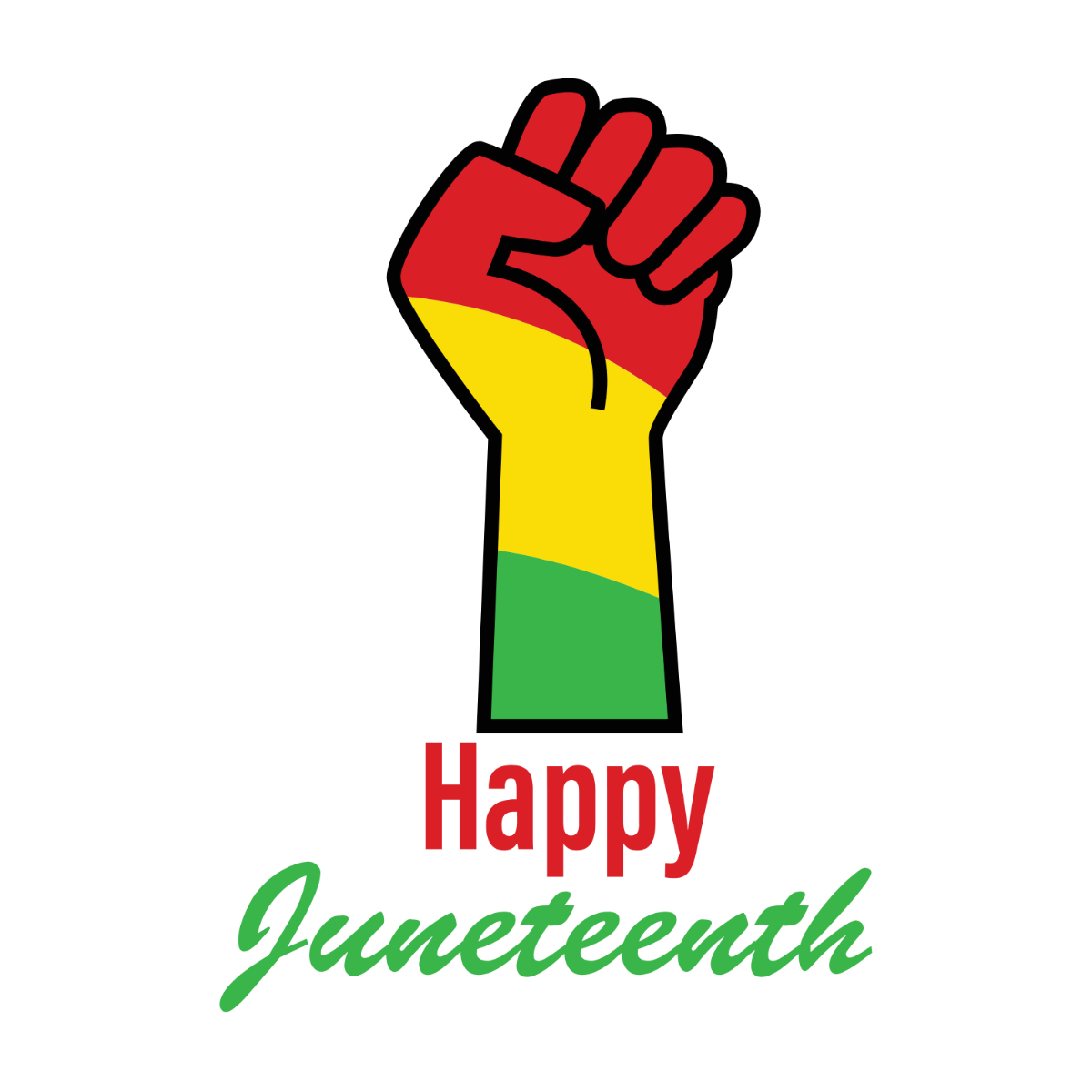 Happy Juneteenth Clipart - Edit Online | Template.net