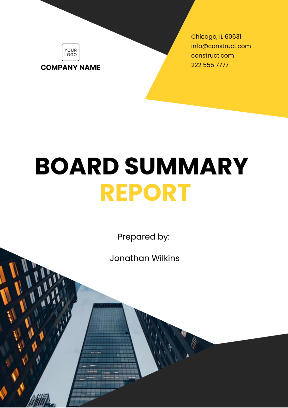 Board Summary Report Template - Edit Online & Download