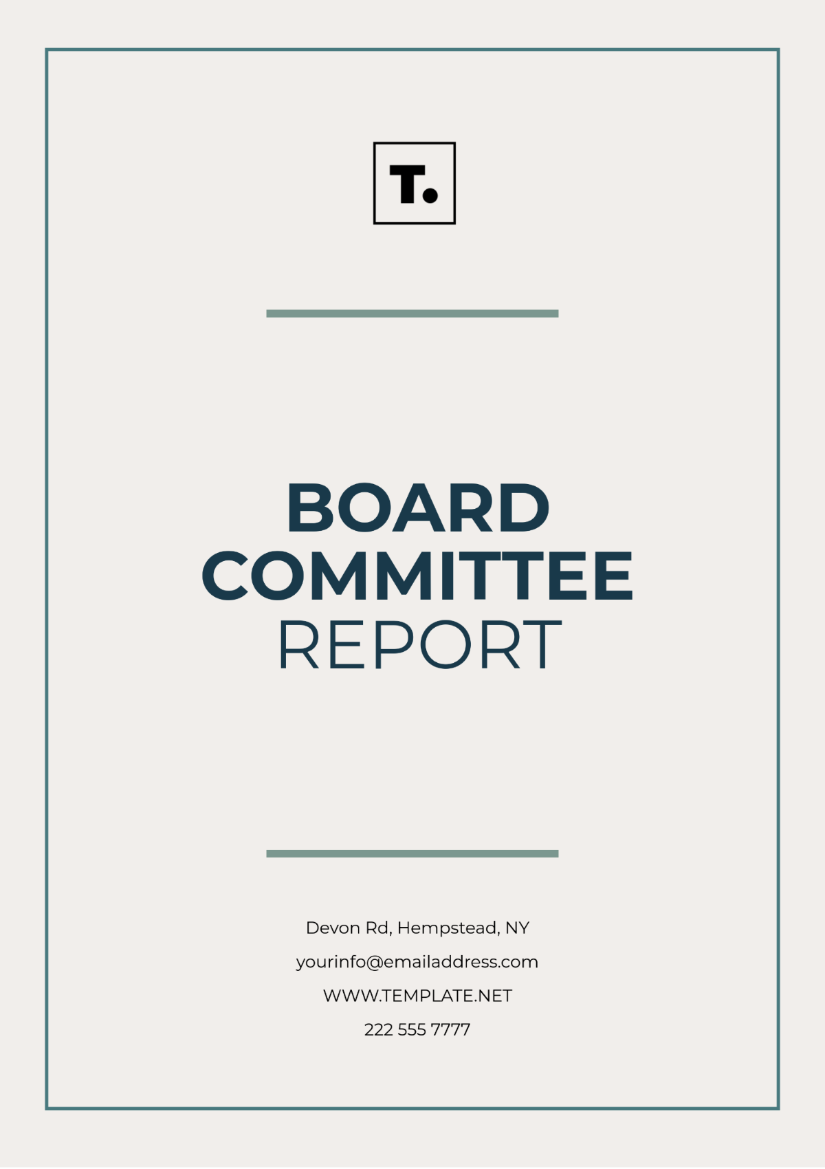 Board Committee Report Layout Template - Edit Online & Download