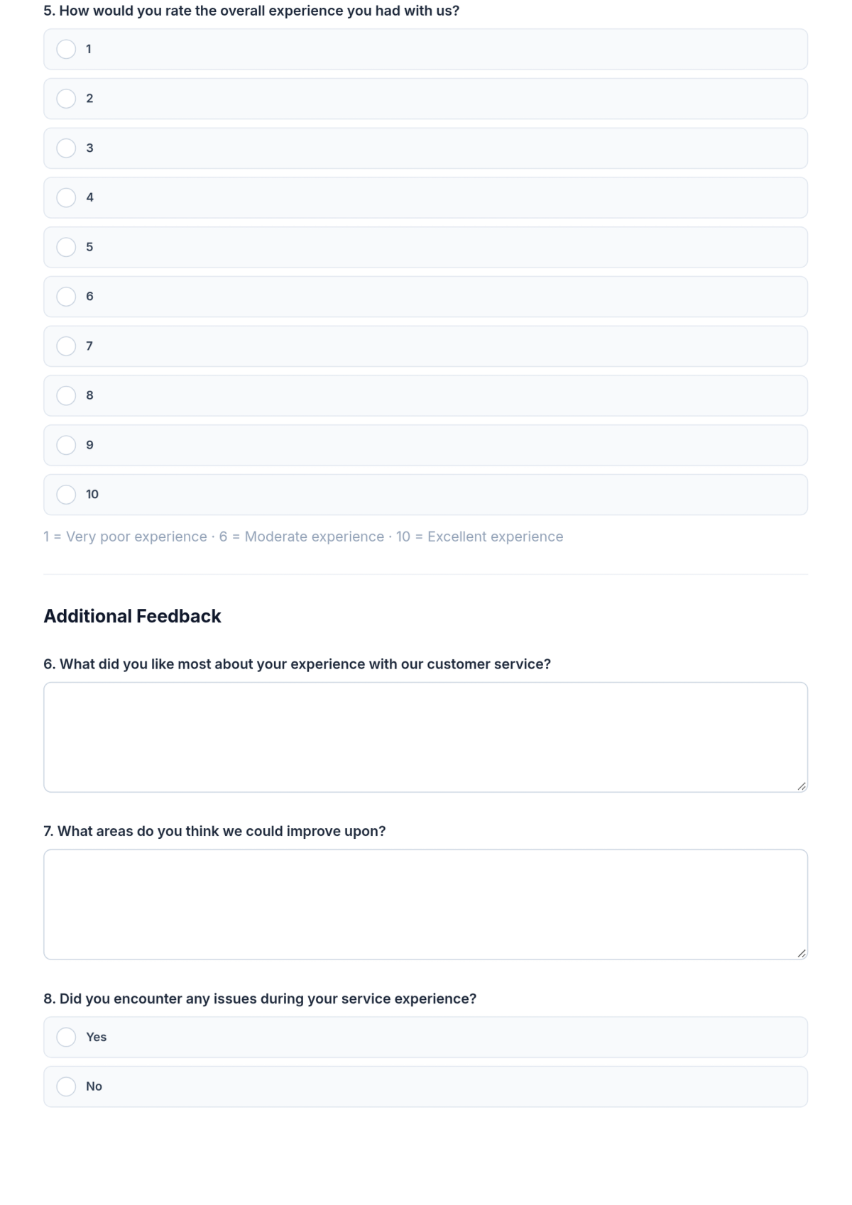 Free Customer Service Survey Template & AI Maker Free Customer Service Survey Template & AI Maker