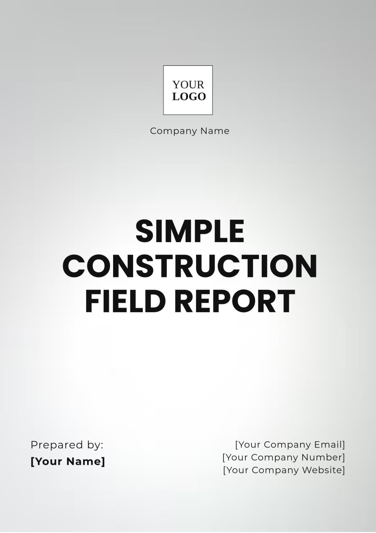 Simple Construction Field Report Template - Edit Online & Download