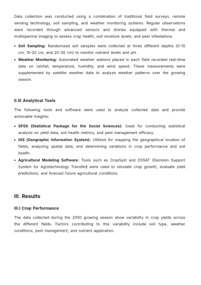 Free Agricultural Field Report Template to Edit Online