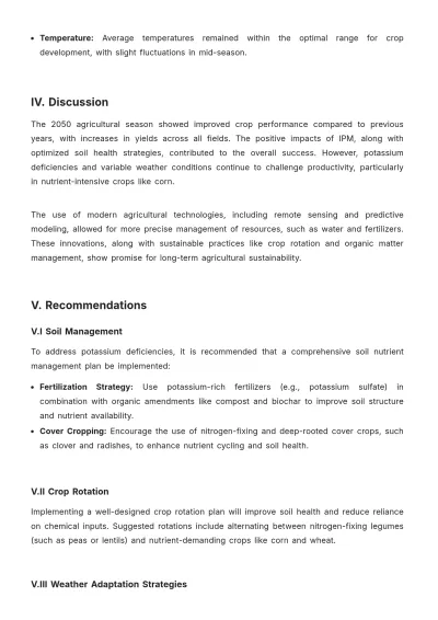 Free Agricultural Field Report Template to Edit Online