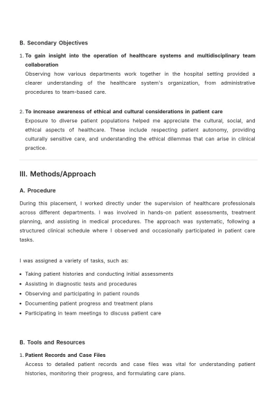 Free Clinical Outline Field Report Template to Edit Online