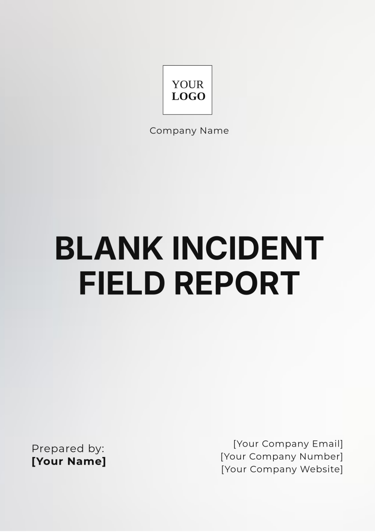 Blank Incident Field Report Template - Edit Online & Download