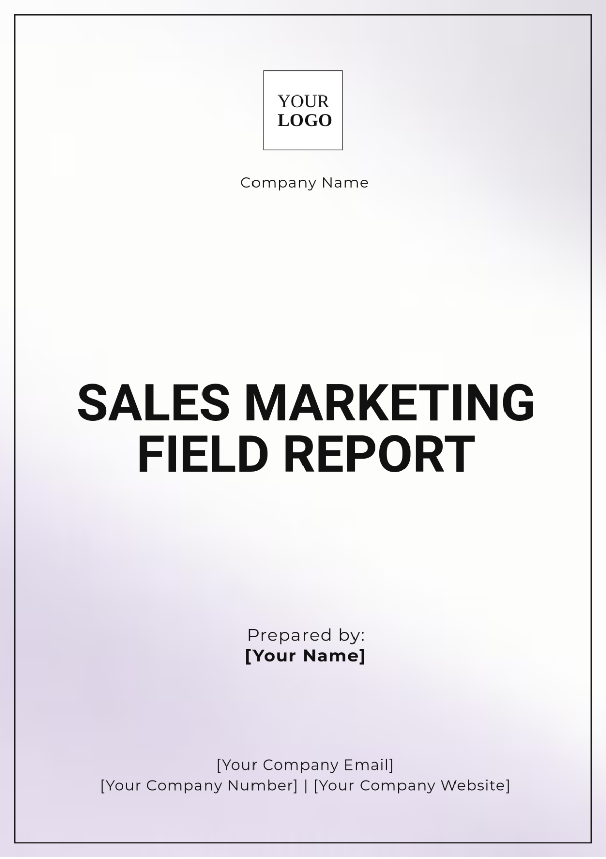 Sales Marketing Field Report Template - Edit Online & Download