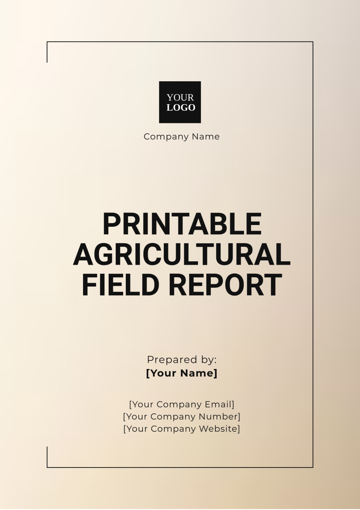 Printable Agricultural Field Report Template - Edit Online & Download