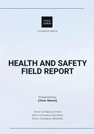 Free Health and Safety Field Report Template to Edit Online
