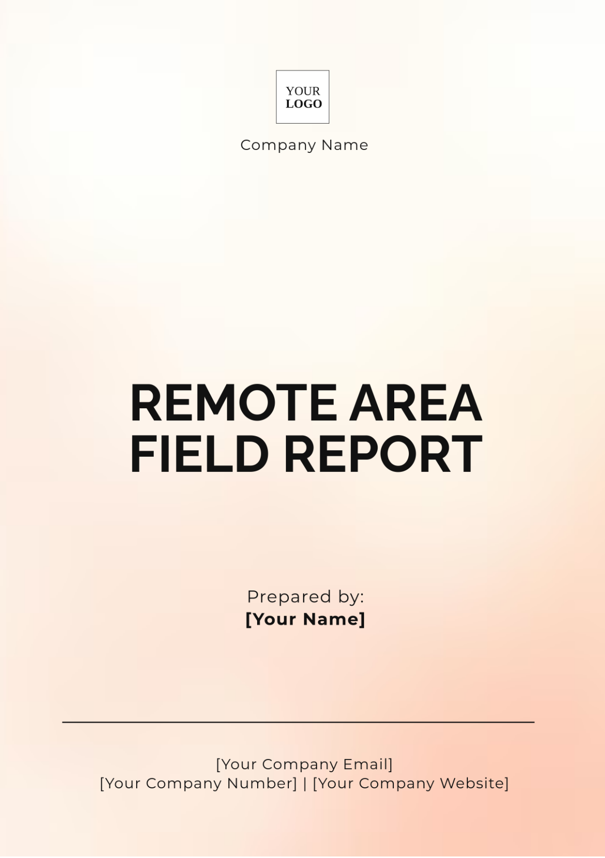 Remote Area Field Report Template - Edit Online & Download