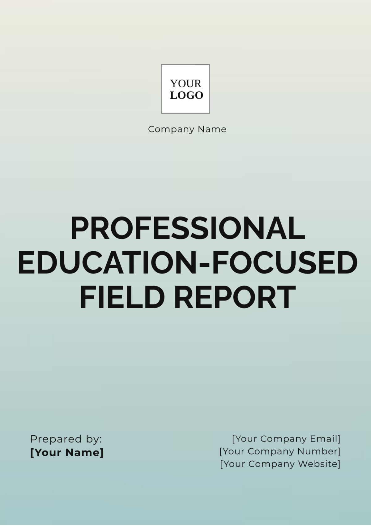 Professional Education-Focused Field Report Template - Edit Online & Download