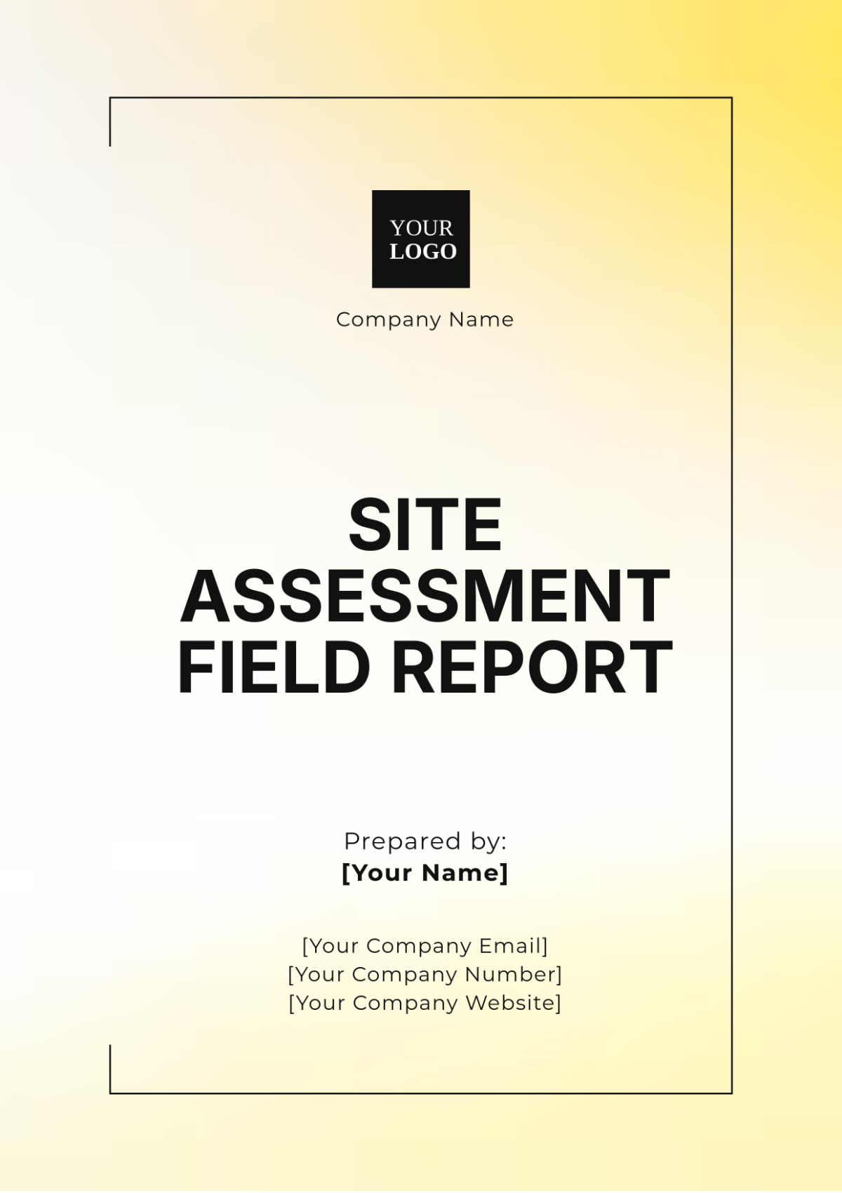 Site Assessment Field Report Template - Edit Online & Download