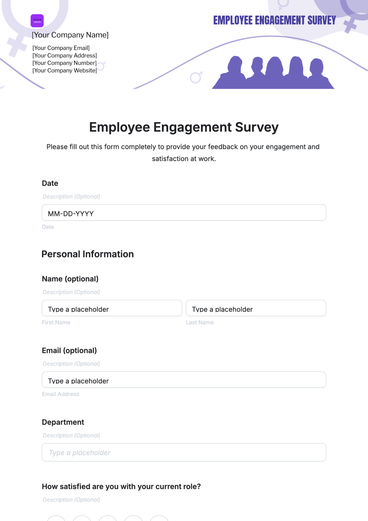 Employee Engagement Survey Template