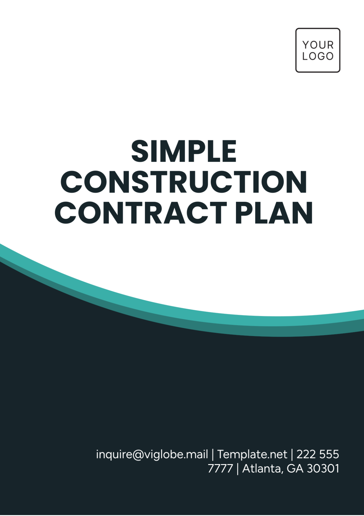 Simple Construction Contract Plan Template - Edit Online & Download