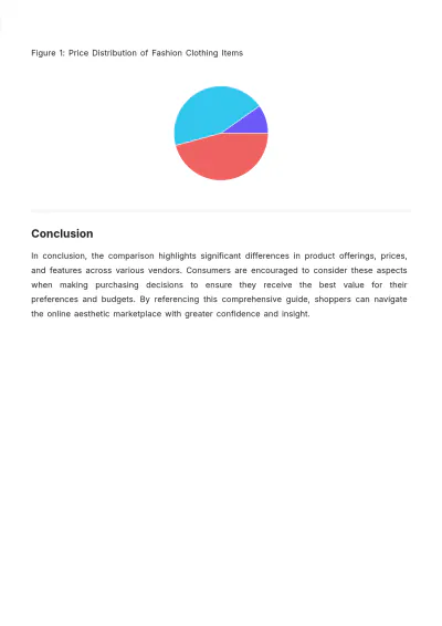 Free Online Aesthetic Shopping Price Comparison Template to Edit Online