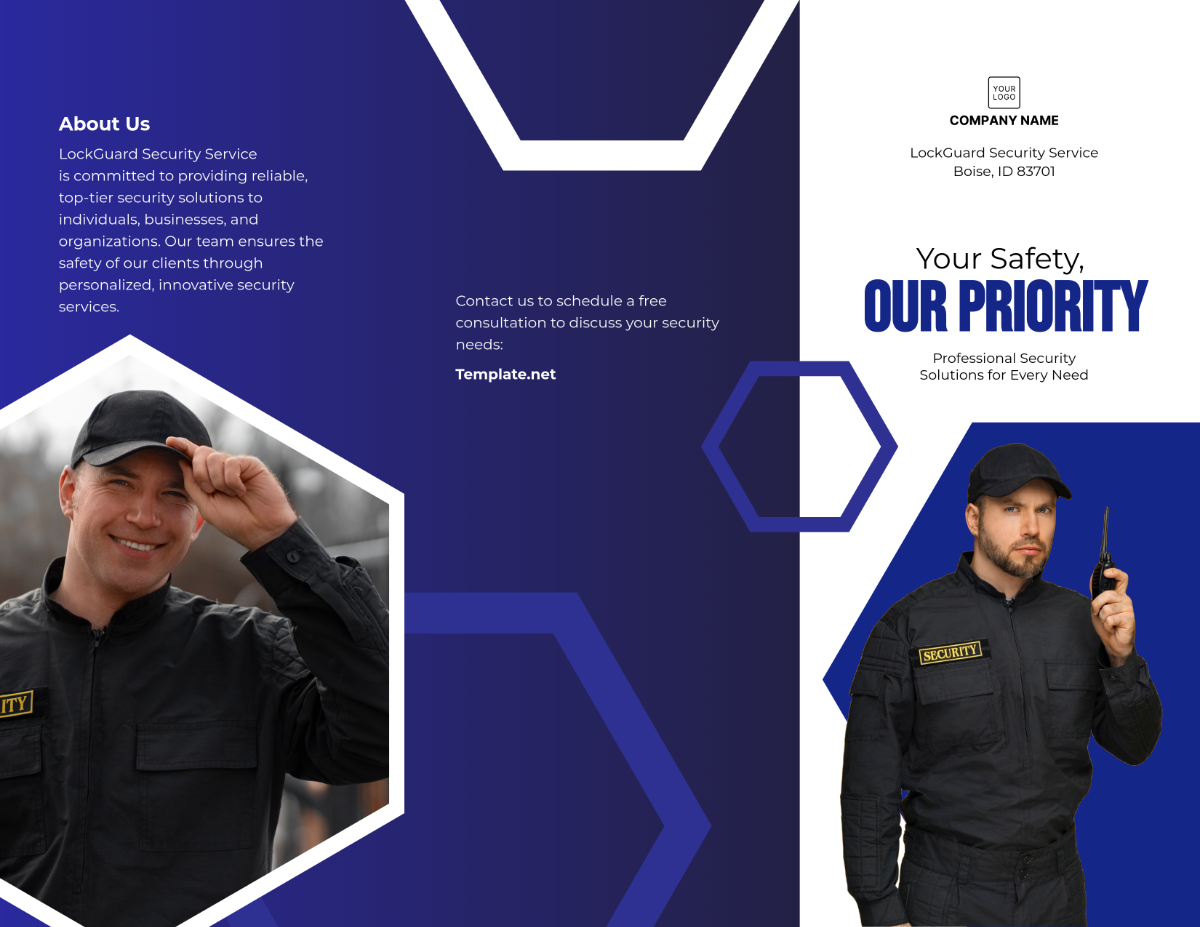 Security Service Brochure Template - Edit Online & Download