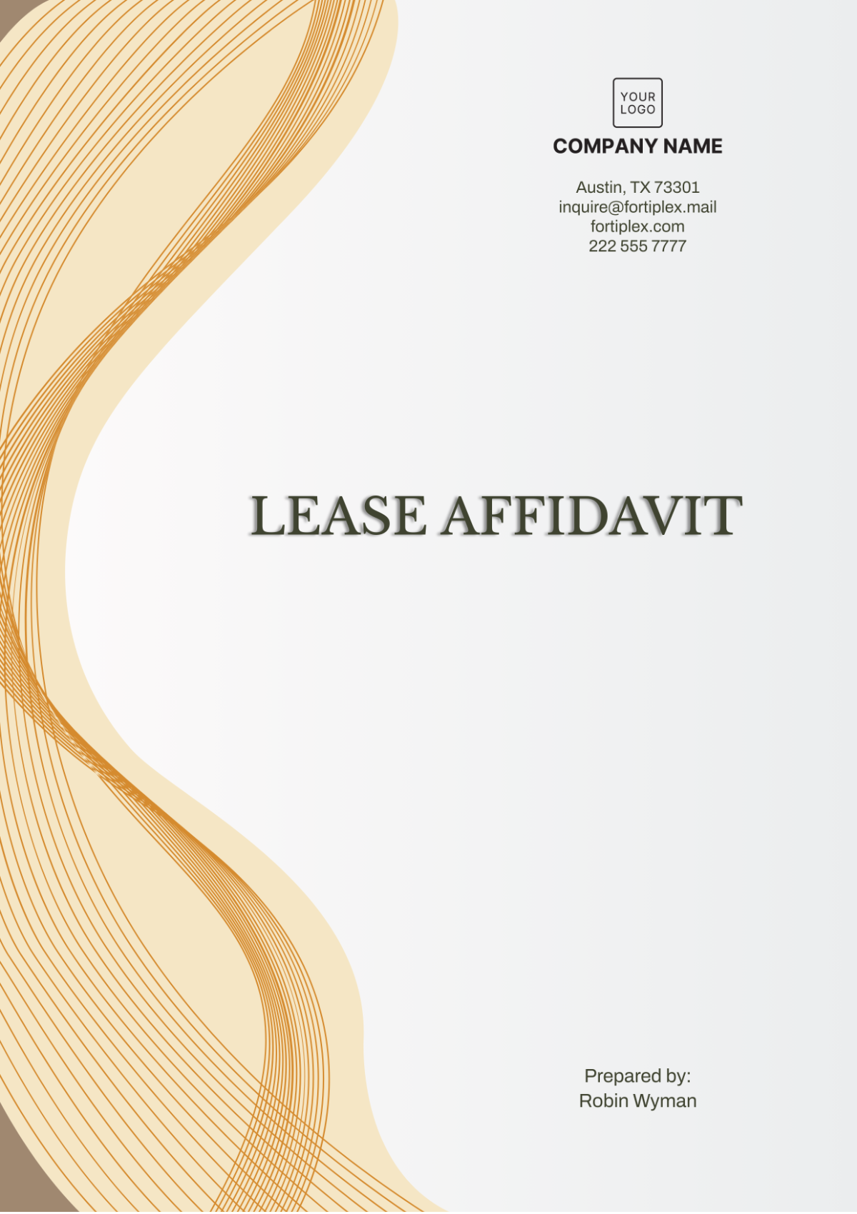 Lease Affidavit Template - Edit Online & Download