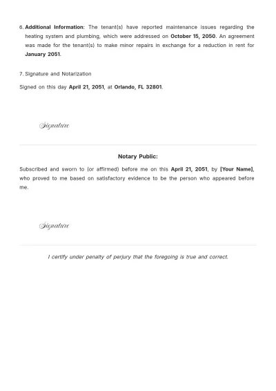 Free Landlord Affidavit Template to Edit Online