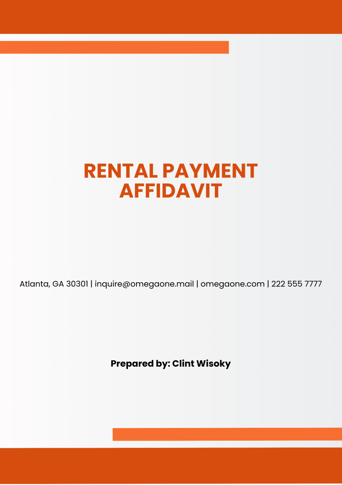 Rental Payment Affidavit Template - Edit Online & Download