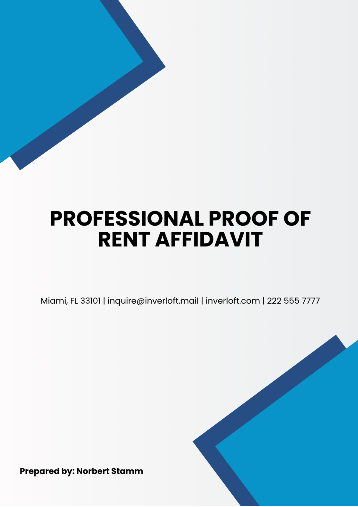 Professional Proof of Rent Affidavit Template - Edit Online & Download