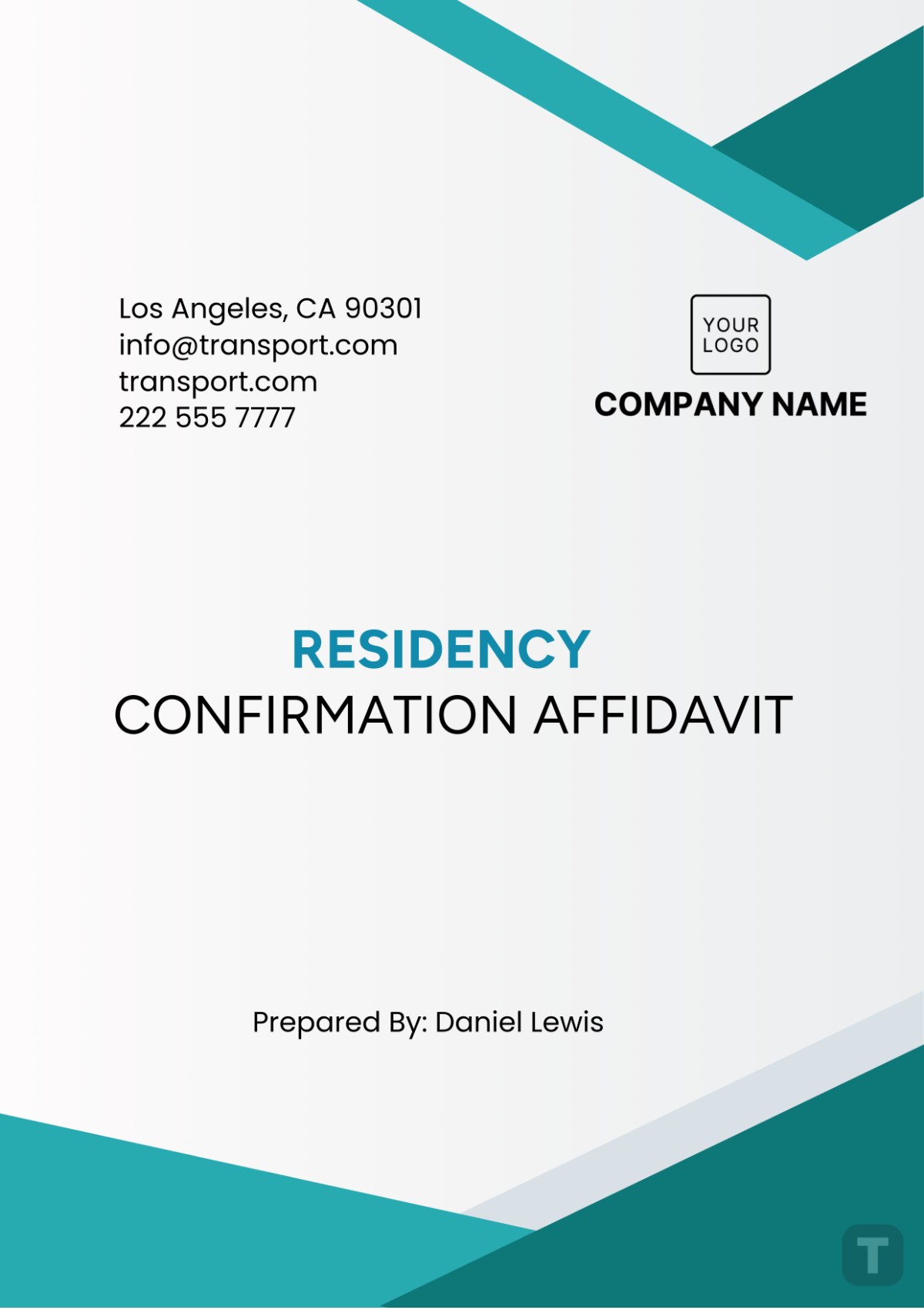 Residency Confirmation Affidavit Template - Edit Online & Download